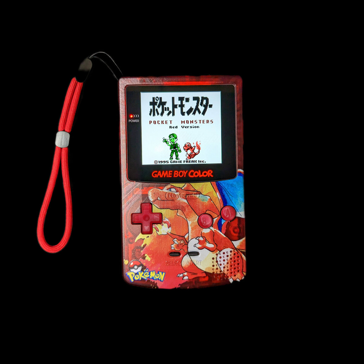 Red Gameboy Controller Rectangle Custom Red Gameboy Color with IPS Display and Backlit Logo – Geek Tech